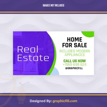 Bicolor Real Estate Banner Vector Template Free Download