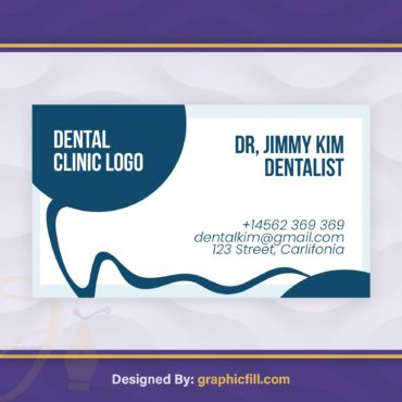 Clean Dental Business Card AI Template Free Download