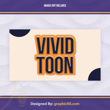 Download Free Vivid Toon 3D Text Effect PSD Template