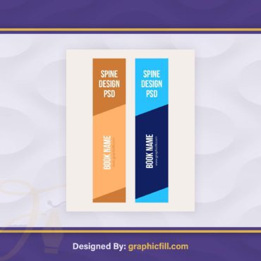 Duo Color Book Spine Design Ai Template Free Download