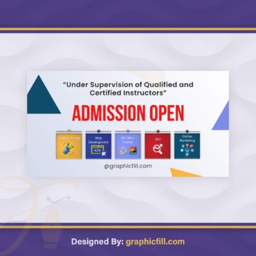 Institute Admission Open Banner PSD Template Free Download