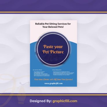 Pet Sitting Leaflet AI Template Free Download