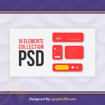 Sleek UI Elements Collection PSD Template Free Download